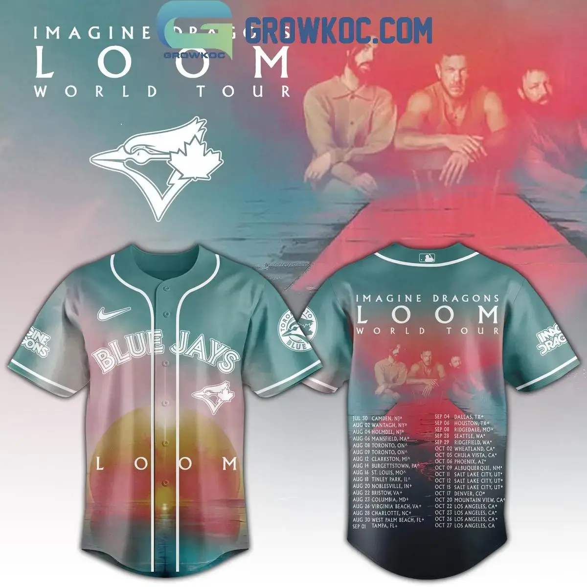 Toronto Blue Jays x Imagine Dragons Loom World Tour 2025 Jersey Image