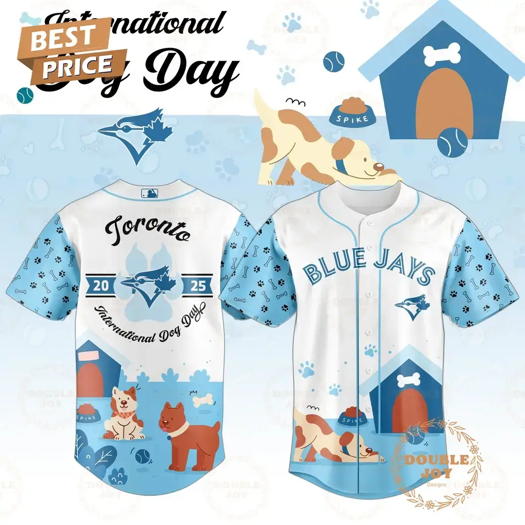 Toronto Blue Jays x International Dog Day 2025 Limited Edition Baseball Jersey Image