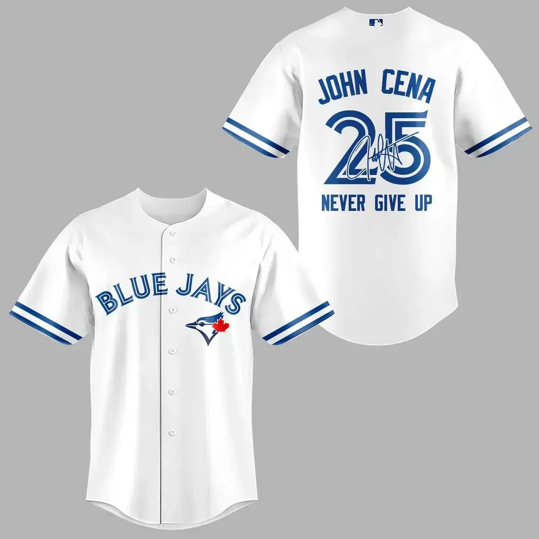 Toronto Blue Jays x John Cena Never Give Up Baseball Jersey Image
