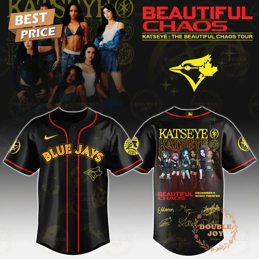 Toronto Blue Jays x Katseye "The Beautiful Chaos Tour" 2025 Baseball Jersey Image