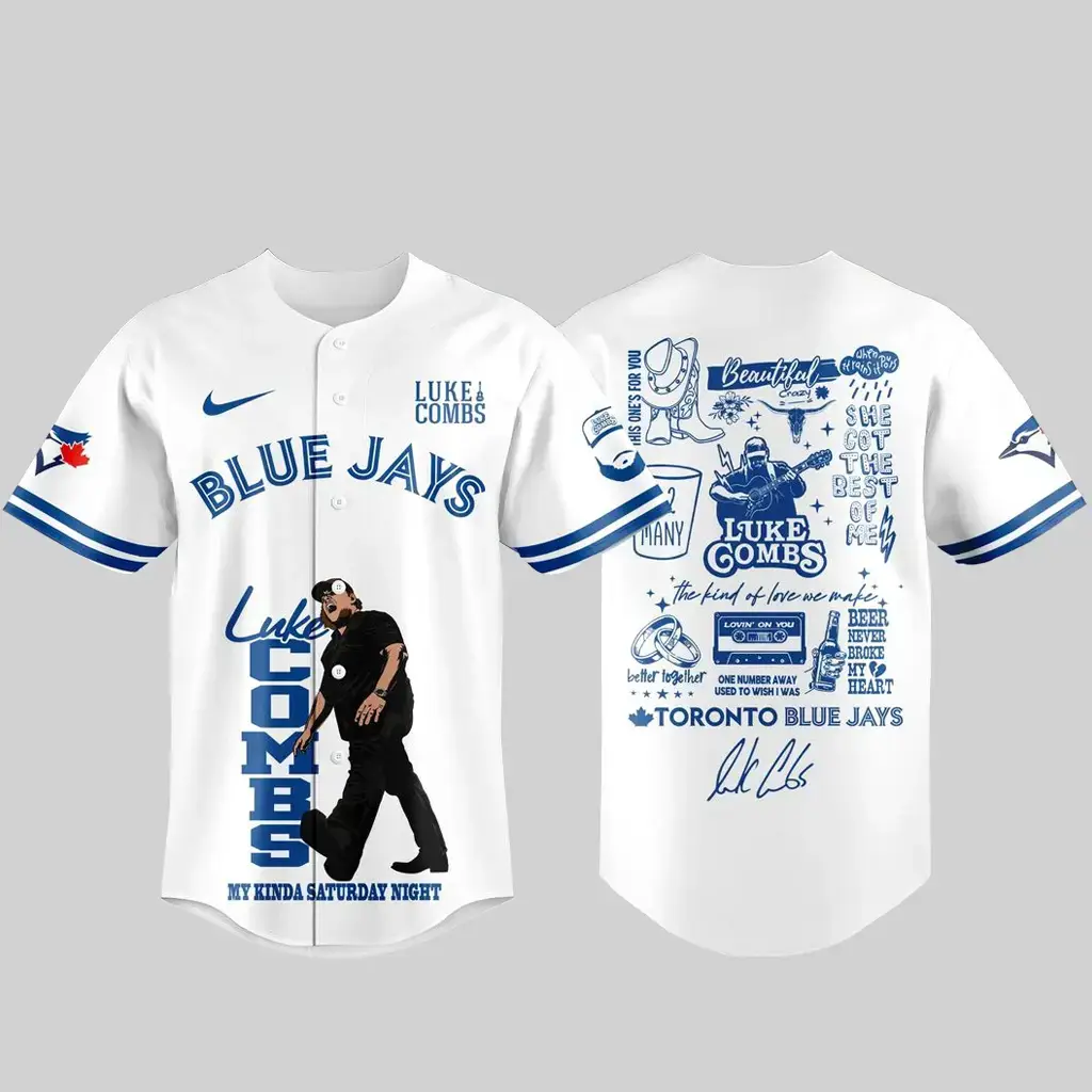 Toronto Blue Jays x Luke Combs My Kinda Saturday Night Tour 2026 Baseball Jersey Image