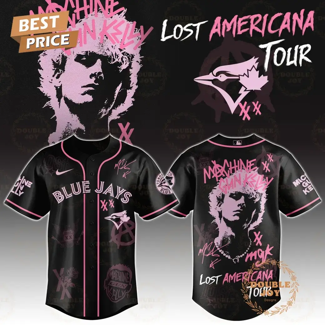 Toronto Blue Jays x MGK Tour 2025 The Lost Americana Baseball Jersey Image