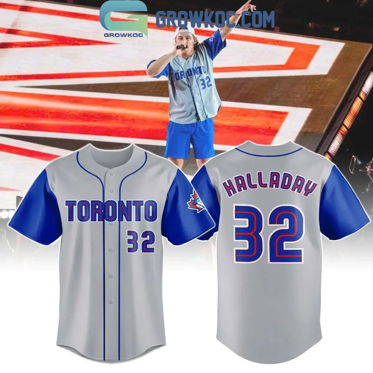 Toronto Blue Jays x Morgan Wallen Wearing A Roy Halladay 2025 Jersey Image