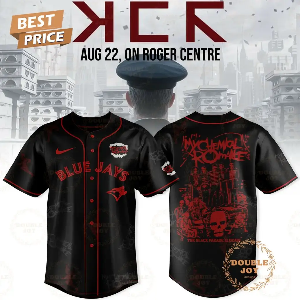Toronto Blue Jays x My Chemical Romance Long Live The Black Parade 2025 Limited Edition Baseball Jersey Image