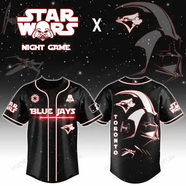 Toronto Blue Jays X Star Wars Darth Vader Sith Lord Night Game Baseball Jersey Image