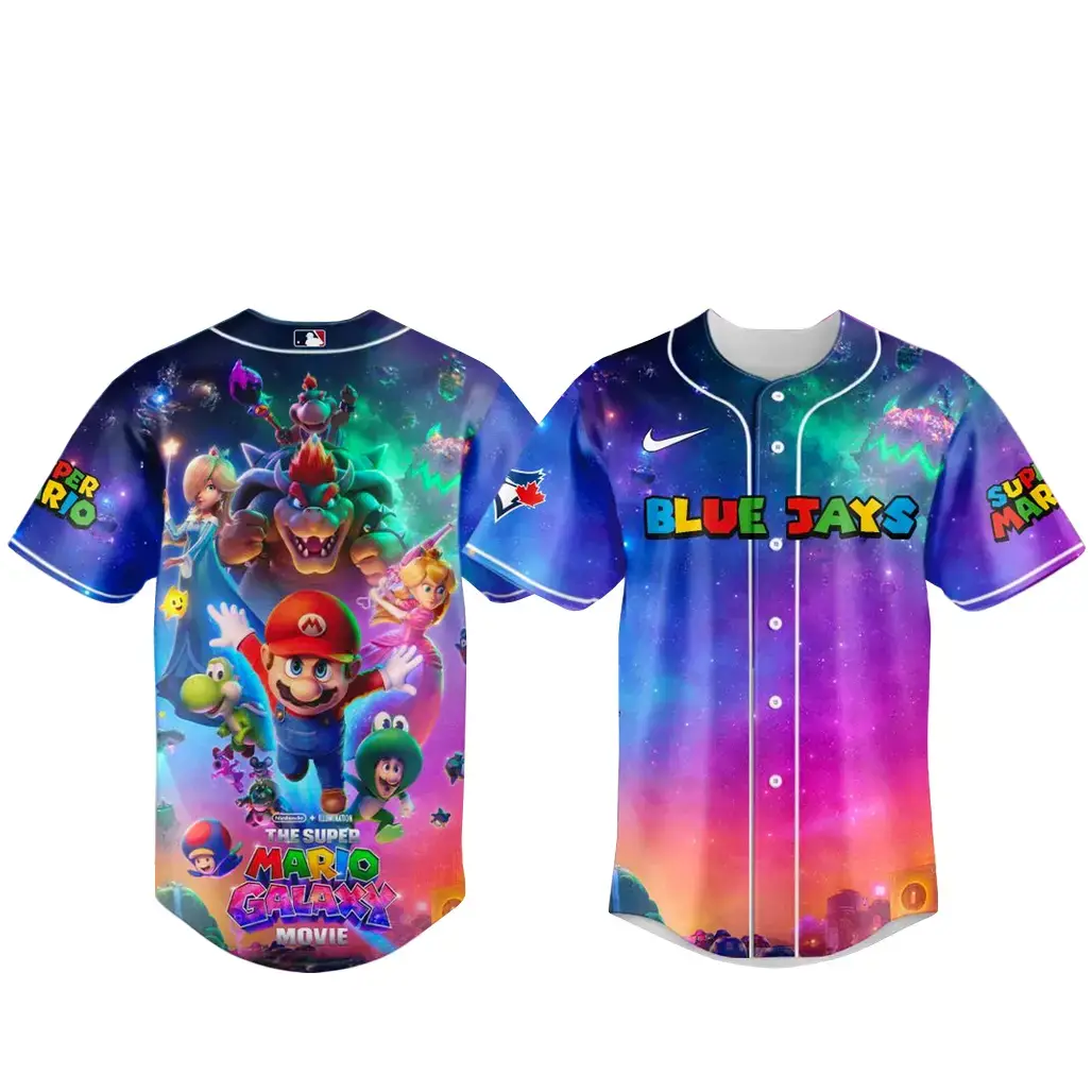 Toronto Blue Jays x Super Mario Galaxy 2026 Baseball Jersey Image
