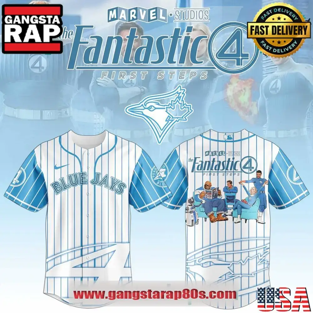 Toronto Blue Jays x The Fantastic Four Limited Edition Baseball Jersey Shirt Image