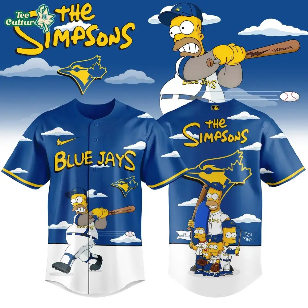 Toronto Blue Jays x The Simpsons 2026 Limited Edition Baseball Jersey Image