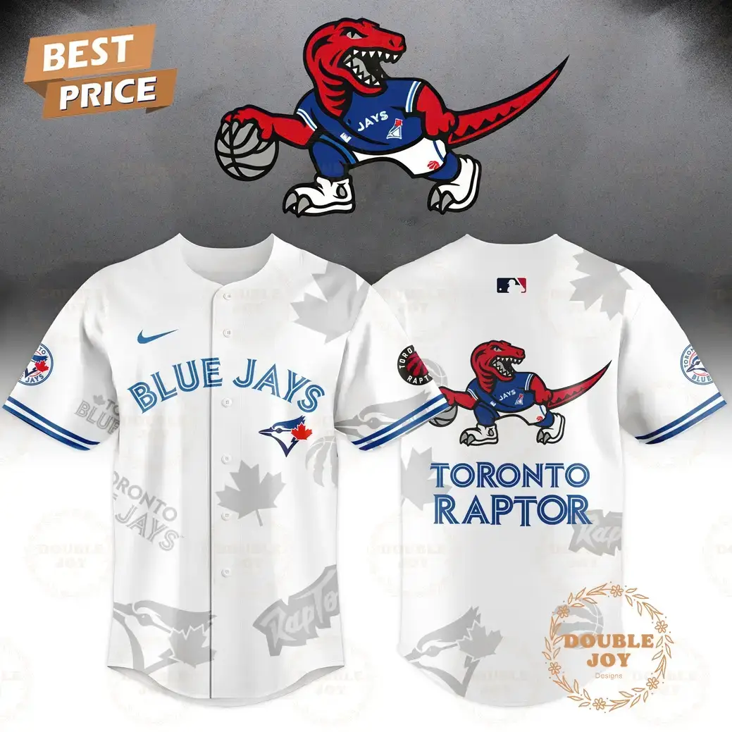 Toronto Raptors x Toronto Blue Jays 2025 Blue Jays Logo Baseball Jersey Image