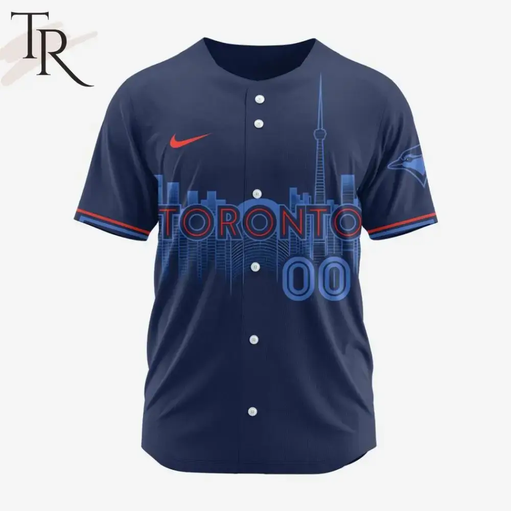 Toronto Skyline Baseball Jersey - Stylish Fan Gear, Customizable Team Apparel Image