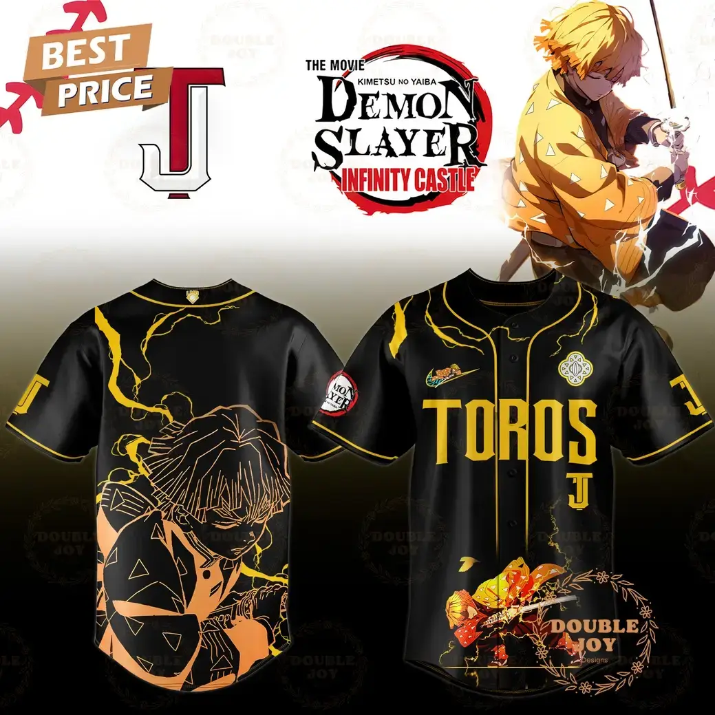 Toros de Tijuana x Demon Slayer Zenitsu Limited Edition 2025 Baseball Jersey Image