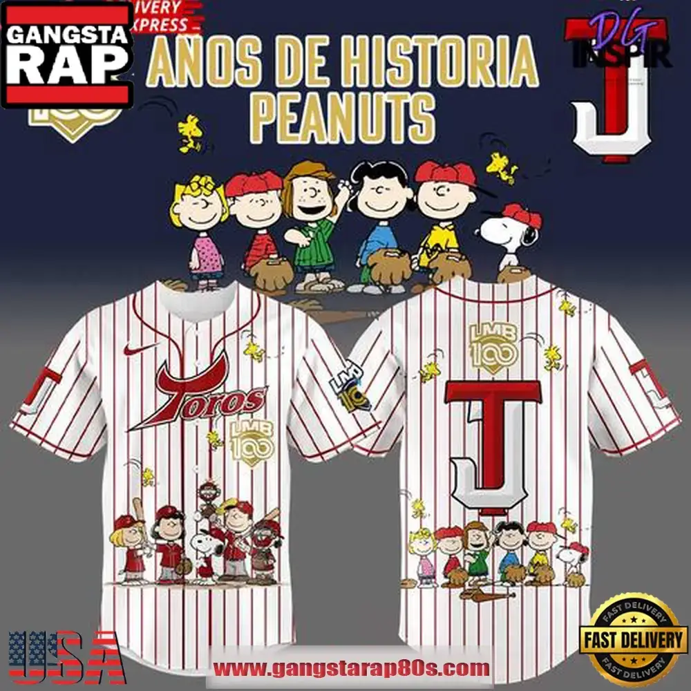 Toros Peanuts 100 Years LMB Special Baseball Jersey Shirt Image