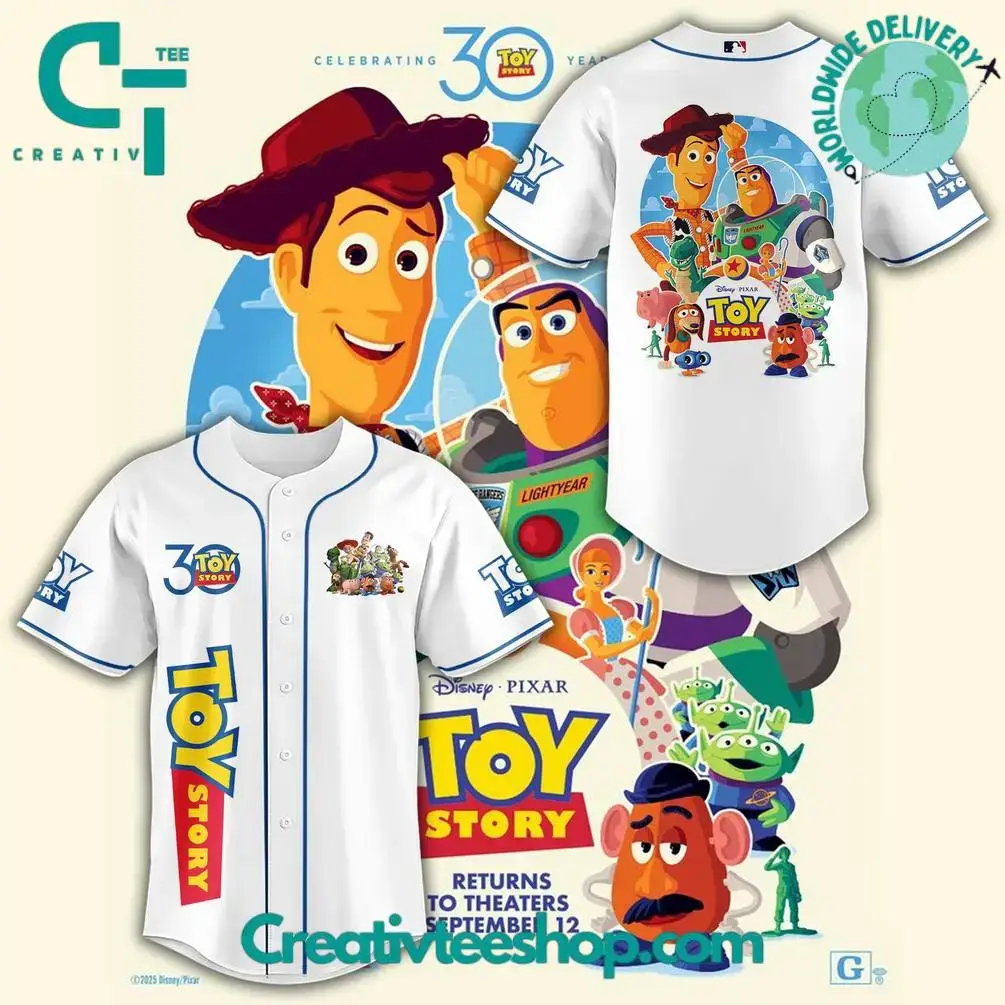 Toy Story Celebrating 30 Year Special Baseball Jersey Image