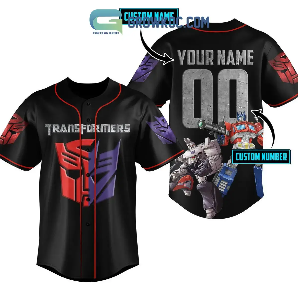 Transformers Autobot The Heroes Personalized Baseball Jersey Image