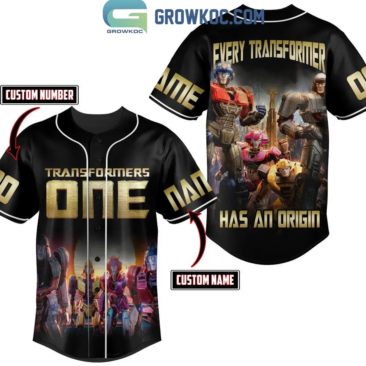 Transformers One Every Transformers Has An Origin Personalized Baseball Jersey Image