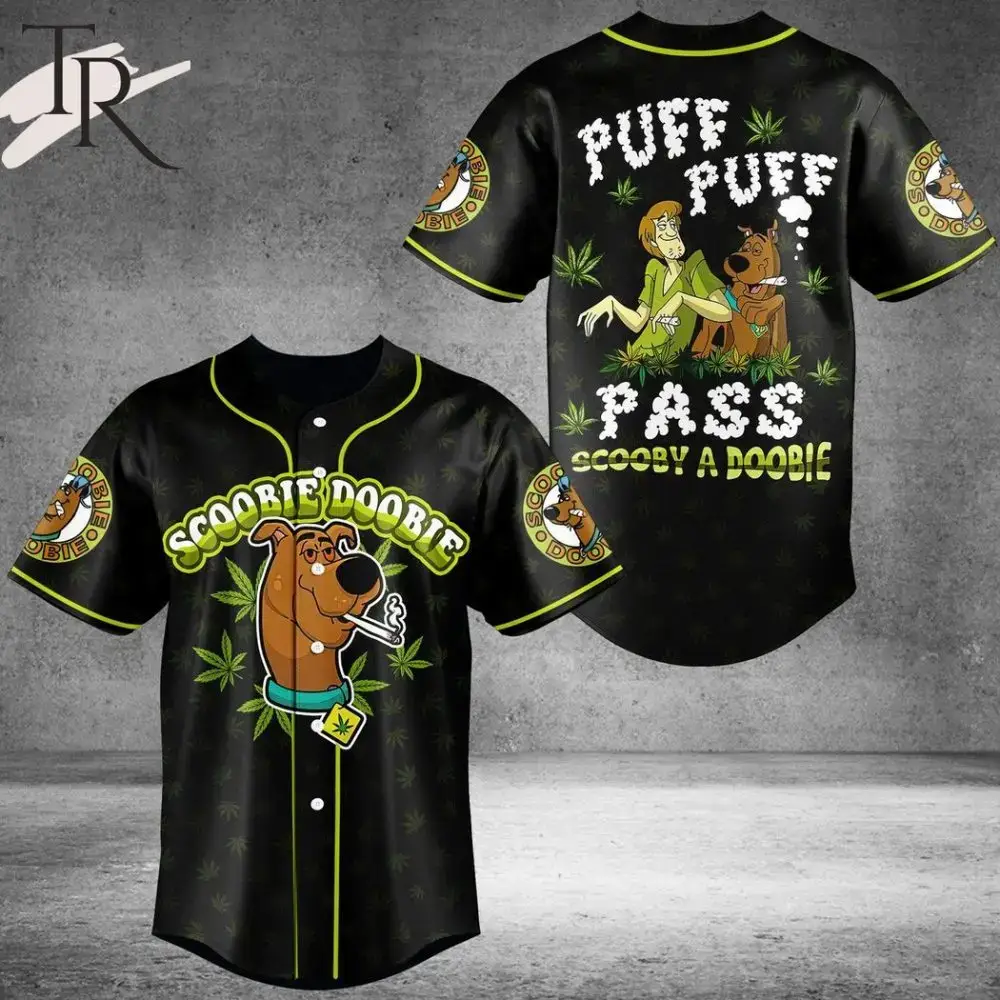 Trendy Scooby Doo Puff Pass Baseball Jersey - Fun & Stylish Gift! Image