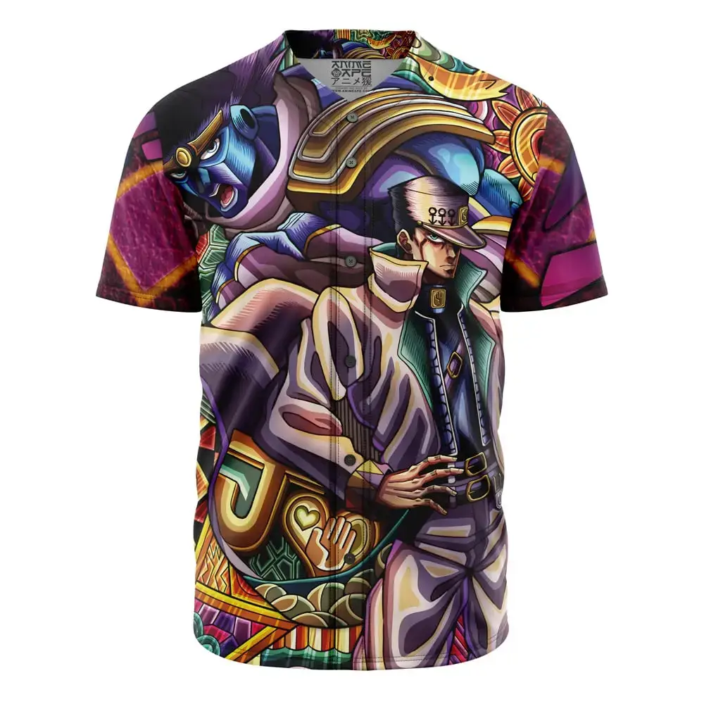 Trippy Jotaro Kujo Jojo'S Bizarre Adventure Baseball Jersey Without Piping Image