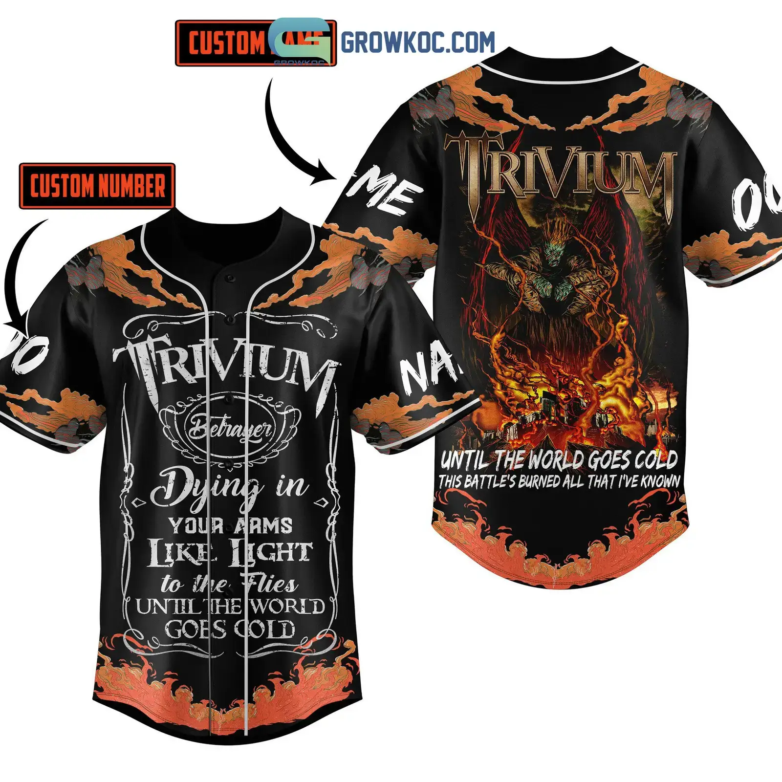 Trivium Until The World Goes Cold This Battle's Burned All That I've Known Personalized Baseball Jersey Image