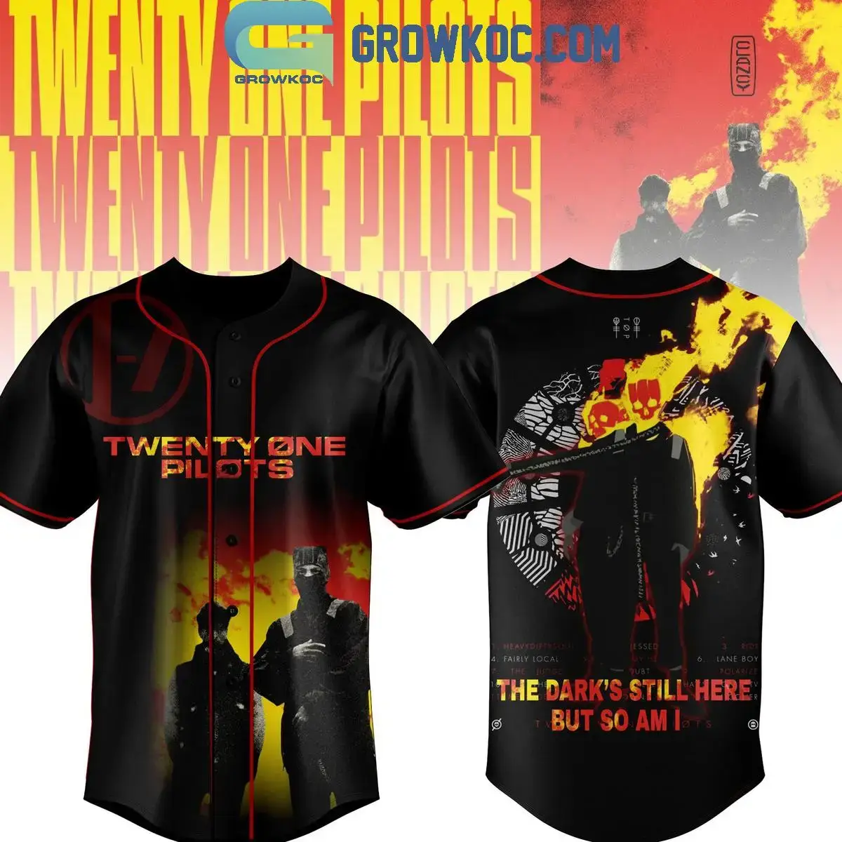 Twenty One Pilots The Dark's Still Here But So Am I Baseball Jersey Image