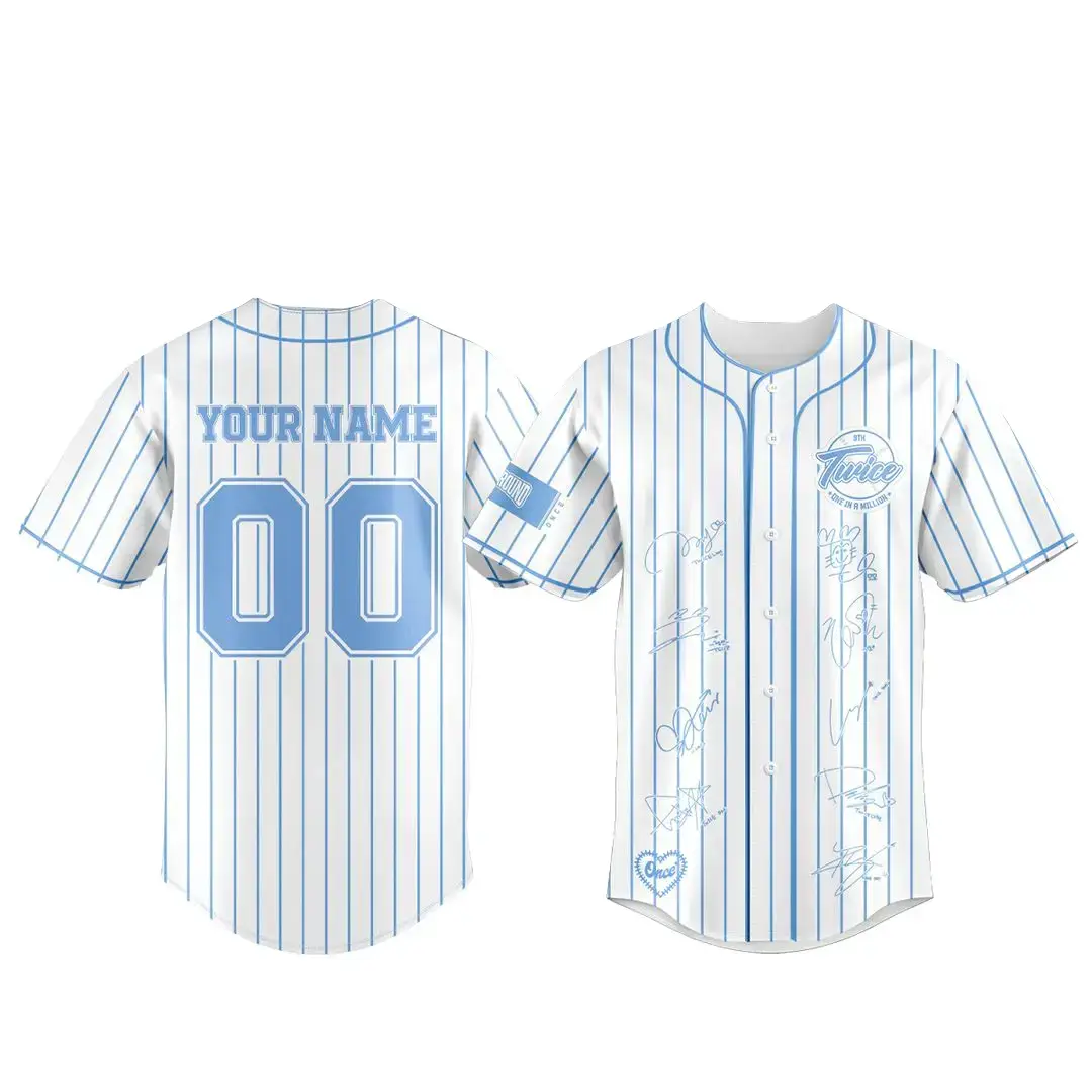 TWICE This IS For World Tour 2026 Custom Baseball Jersey Image