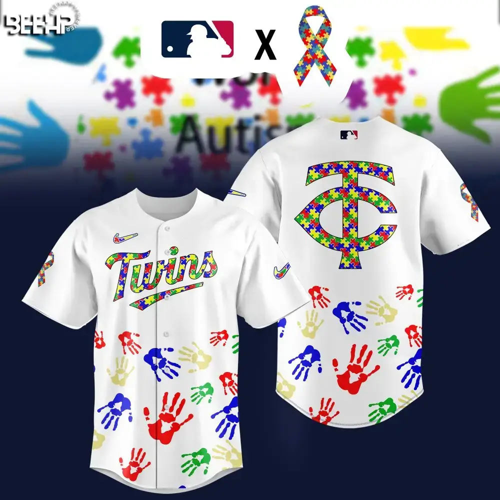 Twins Autism Awareness Jersey - Mlb Limited Edition Puzzle Design - Support Now! Image