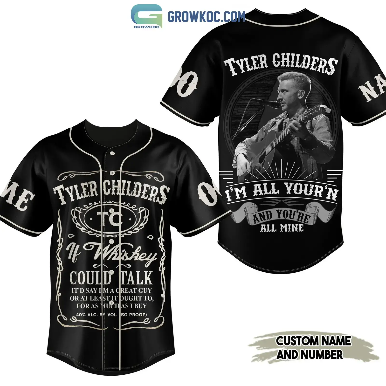 Tyler Childers I'm All Your'n And You're All Mine Personalized Baseball Jersey Image