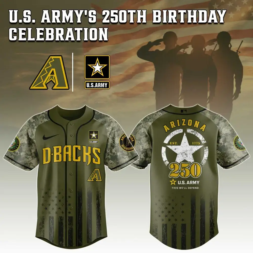 U.S. Army 250Th Anniversary Jersey - Arizona D-Backs Limited Edition Camo Image