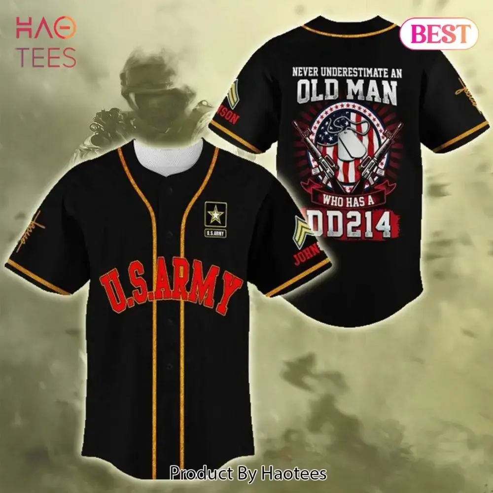 U.S. Army Veteran Baseball Jersey - Dd214 Pride - Perfect Patriotic Gift For Men Image