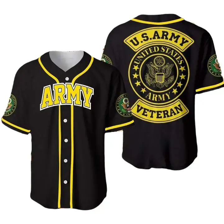 U.S. Army Veteran Baseball Jersey - Proud Military Apparel For Men & Women Image