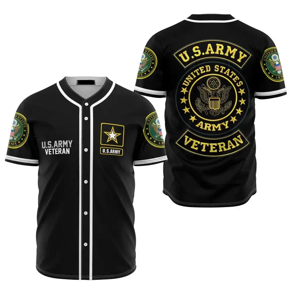 U.S. Army Veteran Baseball Jersey - Proud Military Apparel Gift Image