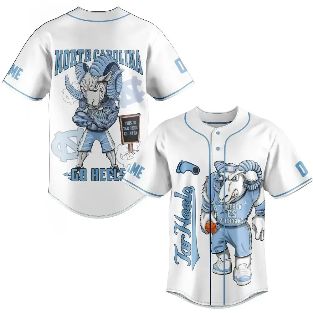 Unc Tar Heels Baseball Jersey - Stylish North Carolina Fan Gear For Game Day Image