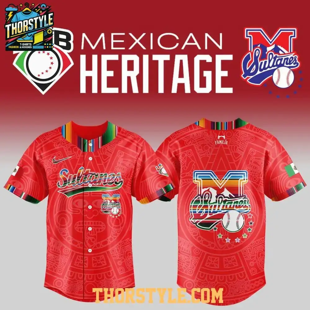 Uniforme Sultanes De Monterrey Mexican Heritage 2025 Celebration Baseball Jersey Image