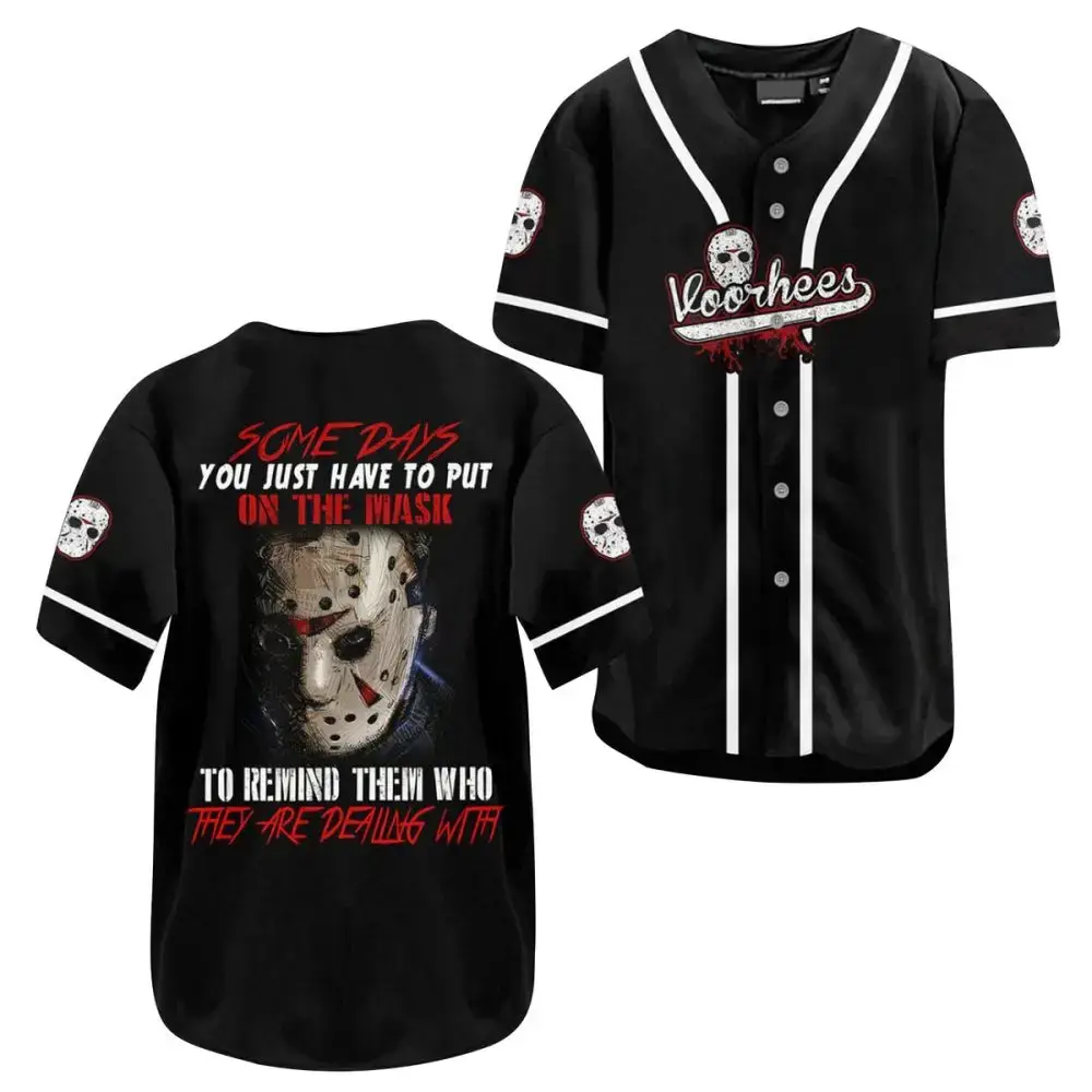 Unique Horror Mask Baseball Jersey - Stand Out Style For Fans! Perfect Gift Idea! Image