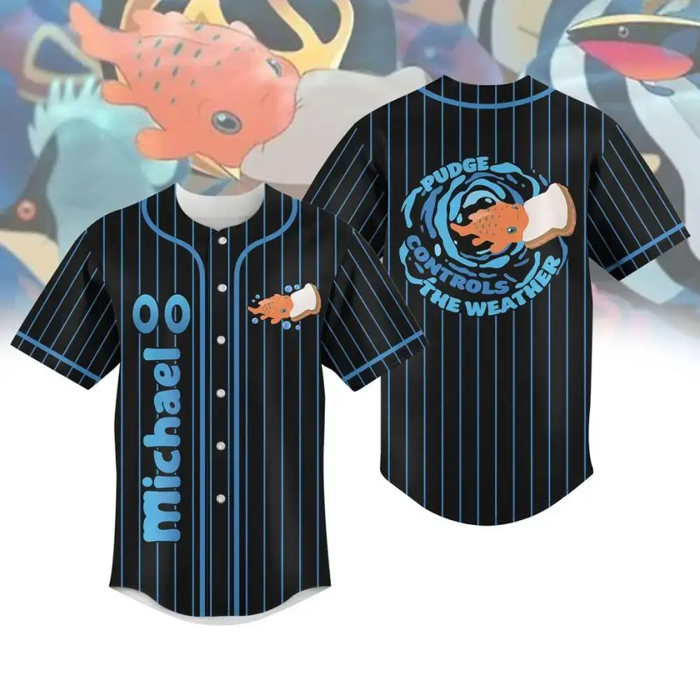Unique Pudge Controls Weather Baseball Jersey - Custom Name Option! Image