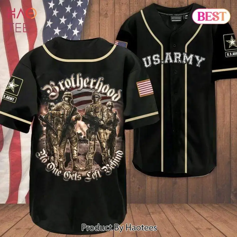Us Army Brotherhood Baseball Jersey - Patriotic Design, Honor & Style For Veterans Image