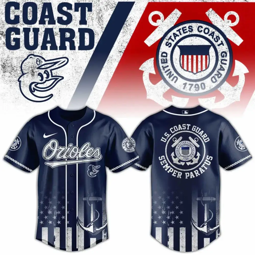 Us Coast Guard Orioles Jersey – Stylish Team Pride & Patriotic Design – Limited Edition Image