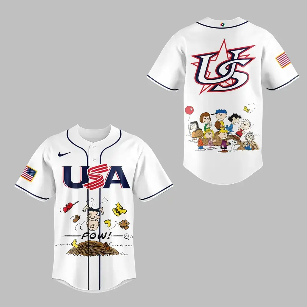USA Baseball x Peanuts 2026 Baseball Jersey Image