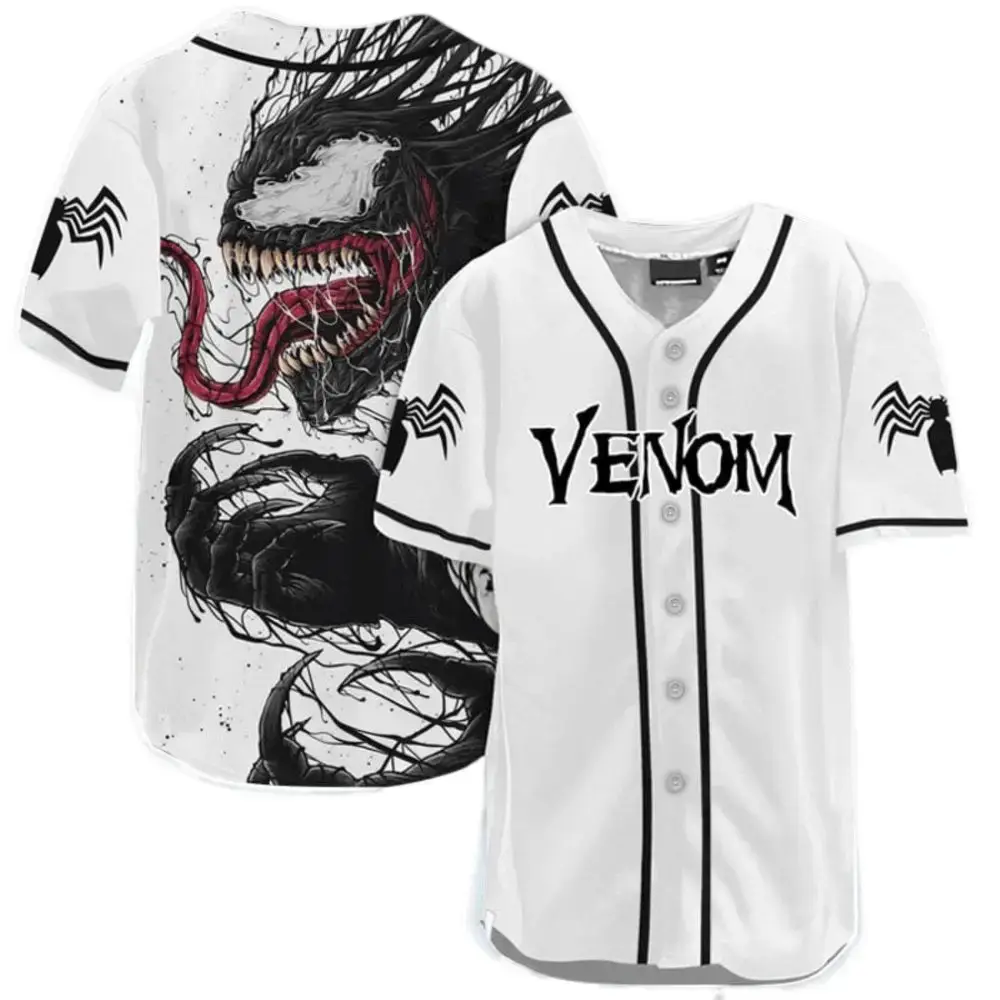 Venom Baseball Jersey – Bold Graphic Design For Marvel Fans – Unisex Sportswear Tee Image