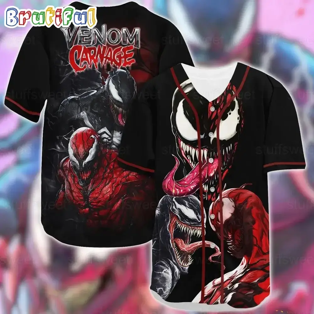 Venom Carnage Baseball Jersey, Venom The Last Dance Jersey Shirt Image