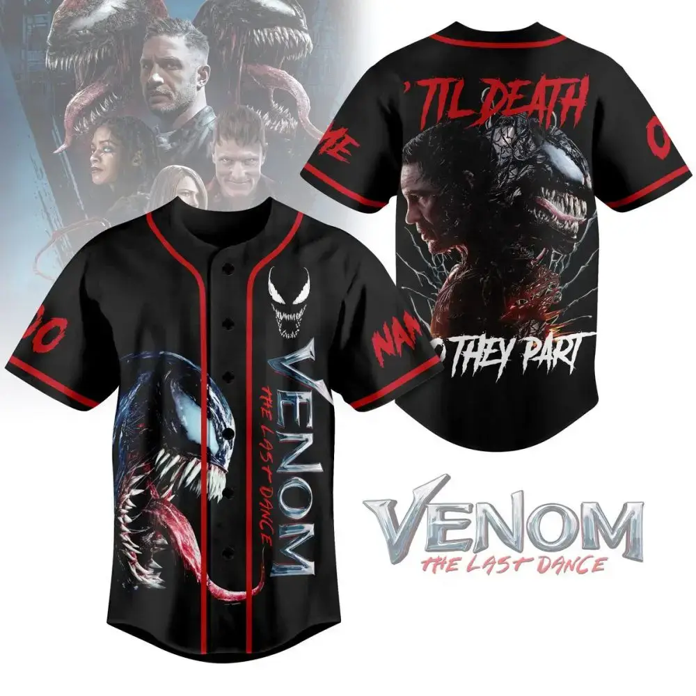 Venom 'The Last Dance' Baseball Jersey - Bold Graphic Tee For Fans Image