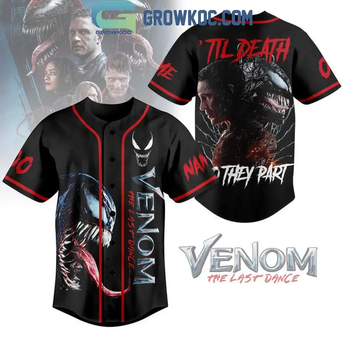 Venom The Last Dance Let's Make It Count Personalized Baseball Jersey Image