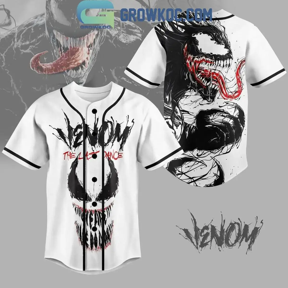 Venom The Last Dance We Are Venom Personalized Baseball Jersey Image