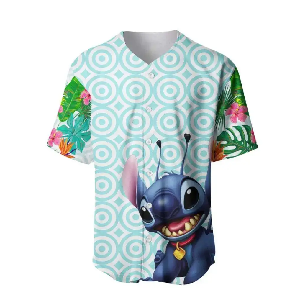 Vibrant Alien Character Baseball Jersey - Tropical Fun & Style For Fans! Image
