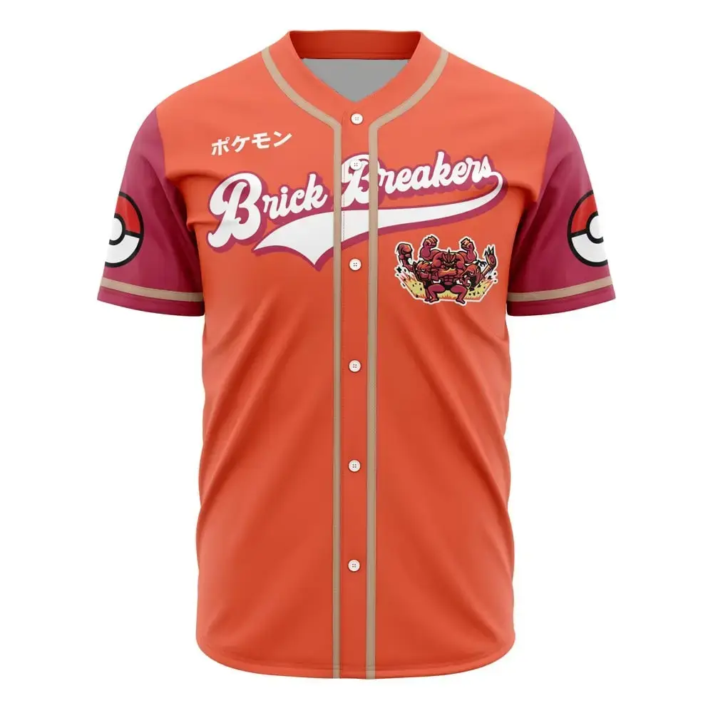 Vibrant Brick Breakers Baseball Jersey - Bold Design, Unisex Fit, Perfect Gift For Fans Image
