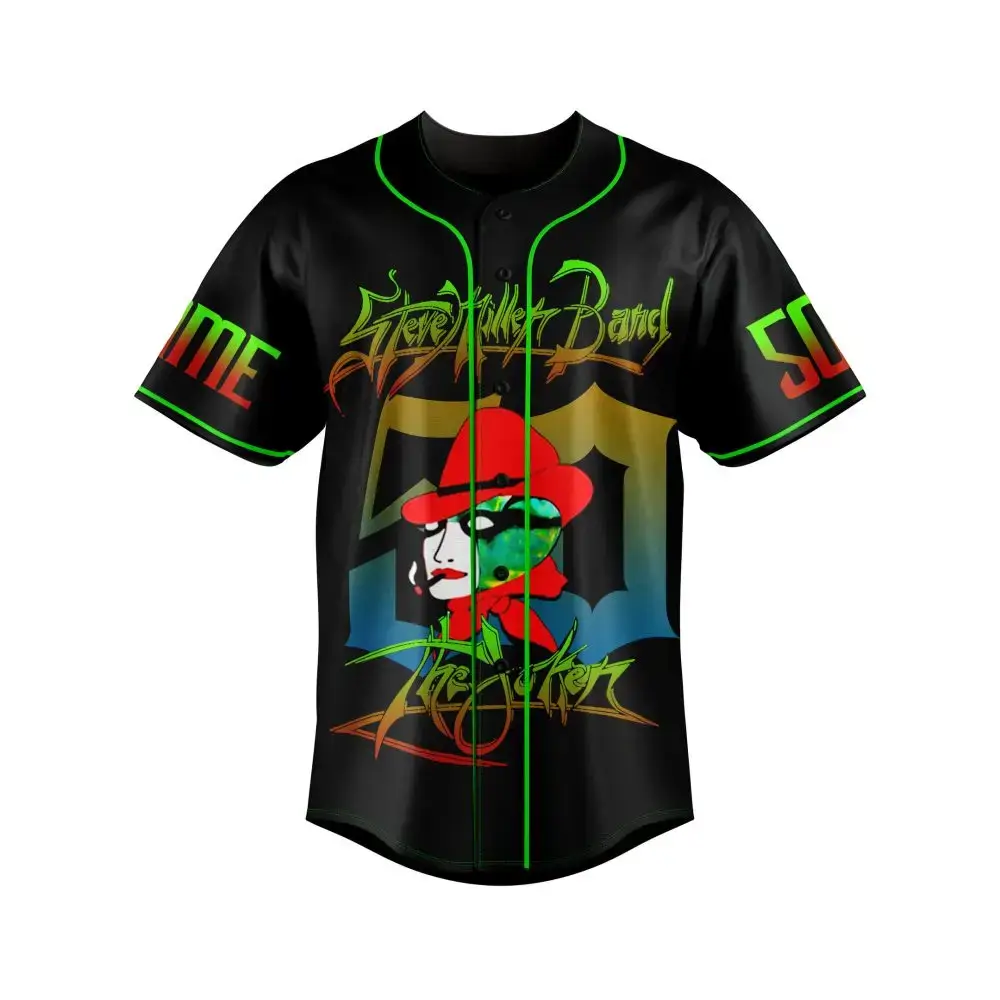 Vibrant Graphic Baseball Jersey – Bold Streetwear Style, Unisex, Comfortable Fit Image