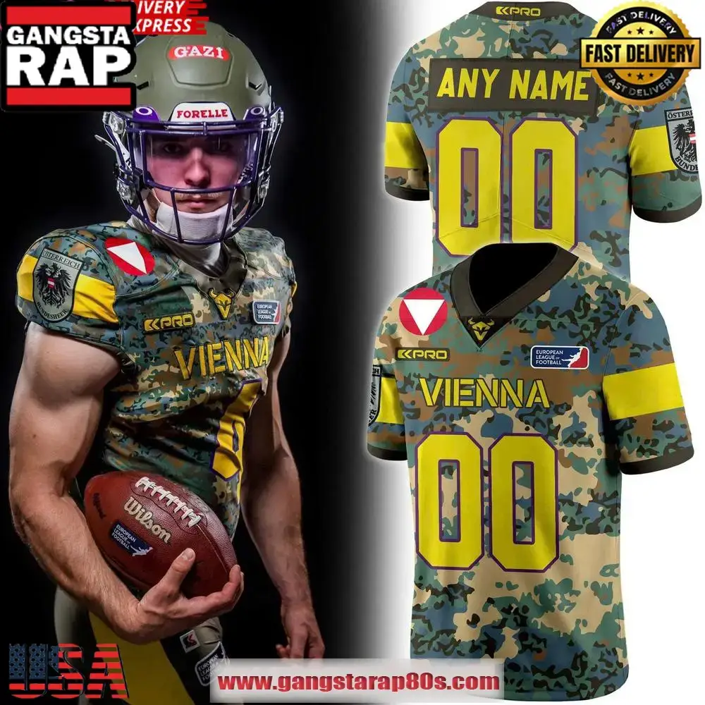 Vienna Vikings “Salute to Service” 2025 Custom Football Jersey Image