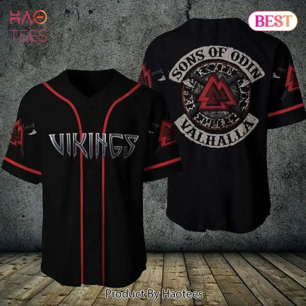 Viking Baseball Jersey - Sons Of Odin Valhalla Design - Bold Norse Style Image
