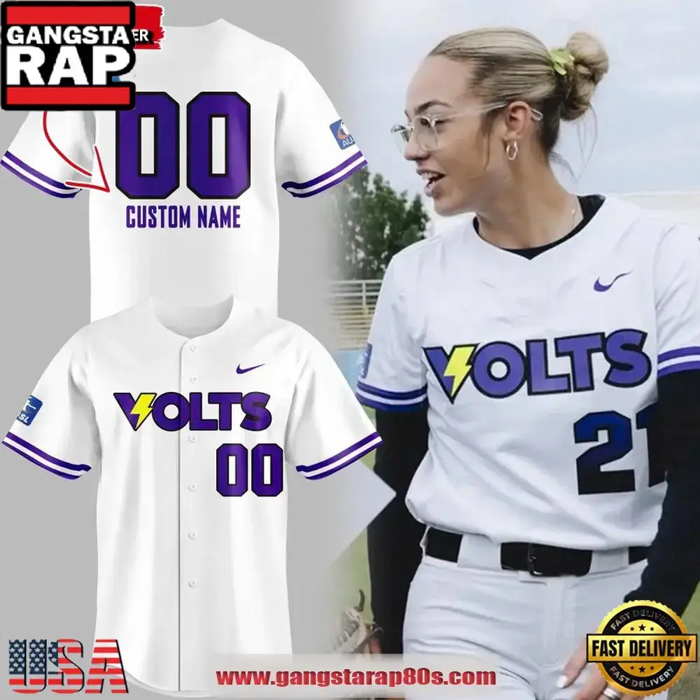 VOLTS Softball New Uniform Custom White Baseball Jersey Image