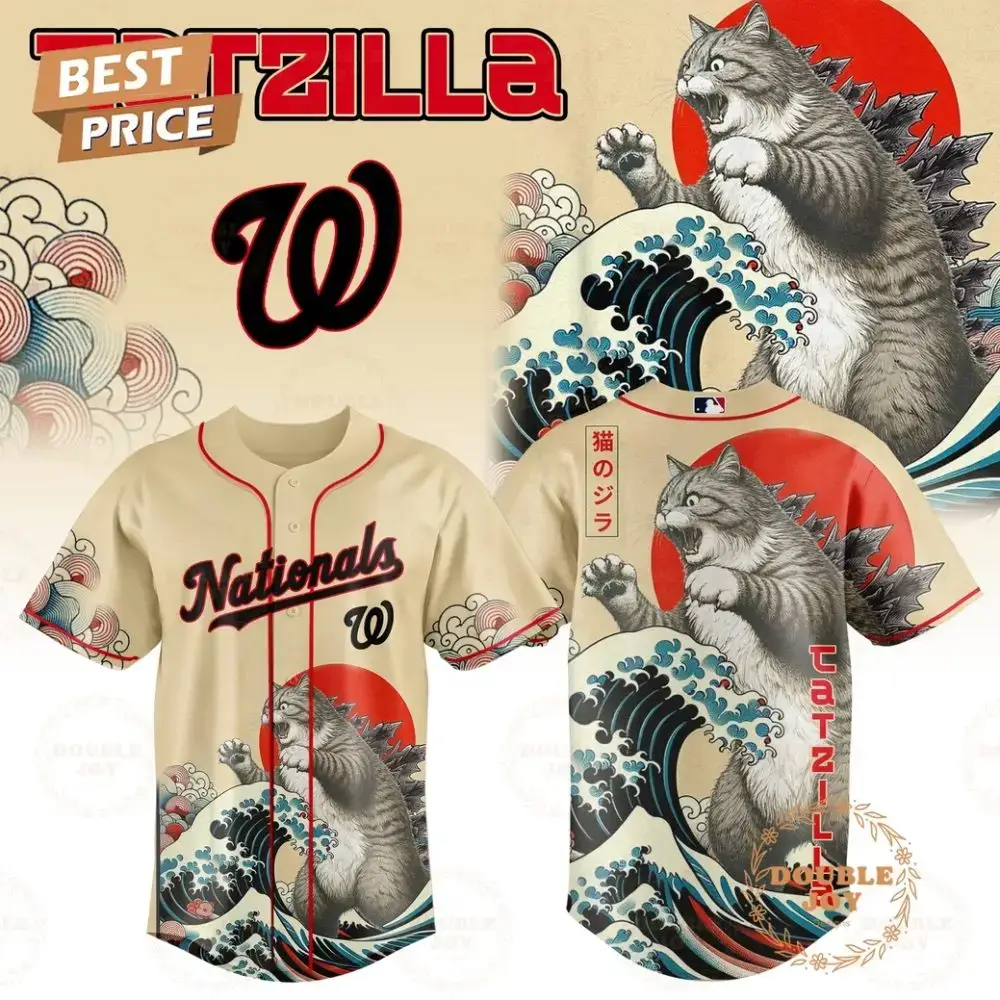 Washington Nationals Catzilla 2025 Japan Limited Edition Baseball Jersey Image