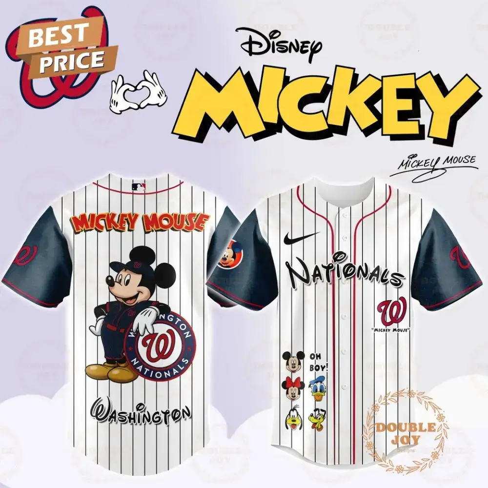 Washington Nationals Disney Mickey Mouse 2025 Limited Edition Baseball Jersey Image